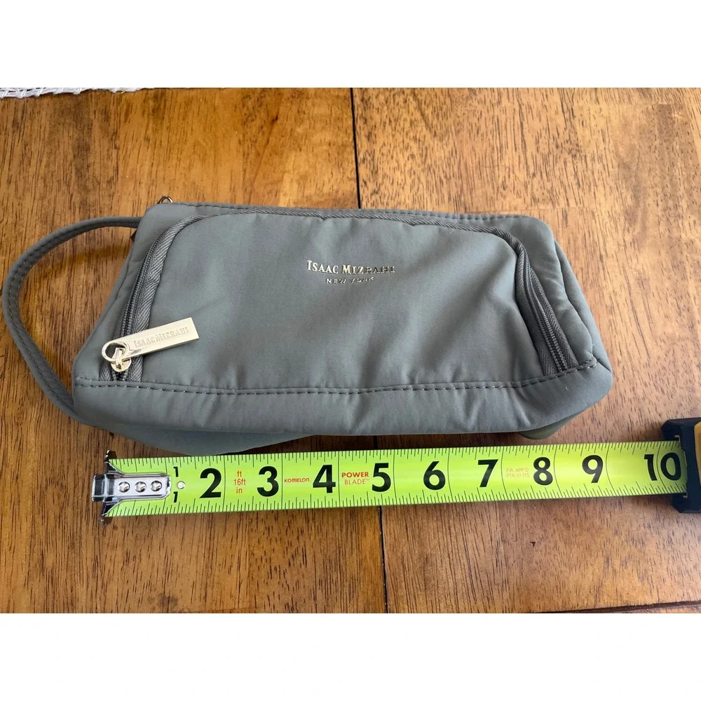 Isaac Mizrahi Accessory Bag Sage Green with Gold Details